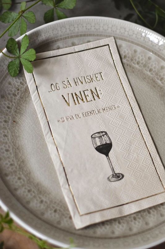 Og så hvisket vinen - Buffet Serviett
