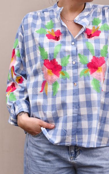 Hovedbilde Blå - Boheme Rutete Bluse