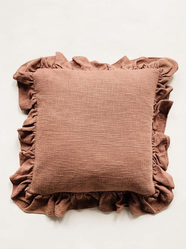 Plomme - Putetrekk m kappe 50x50 cm 