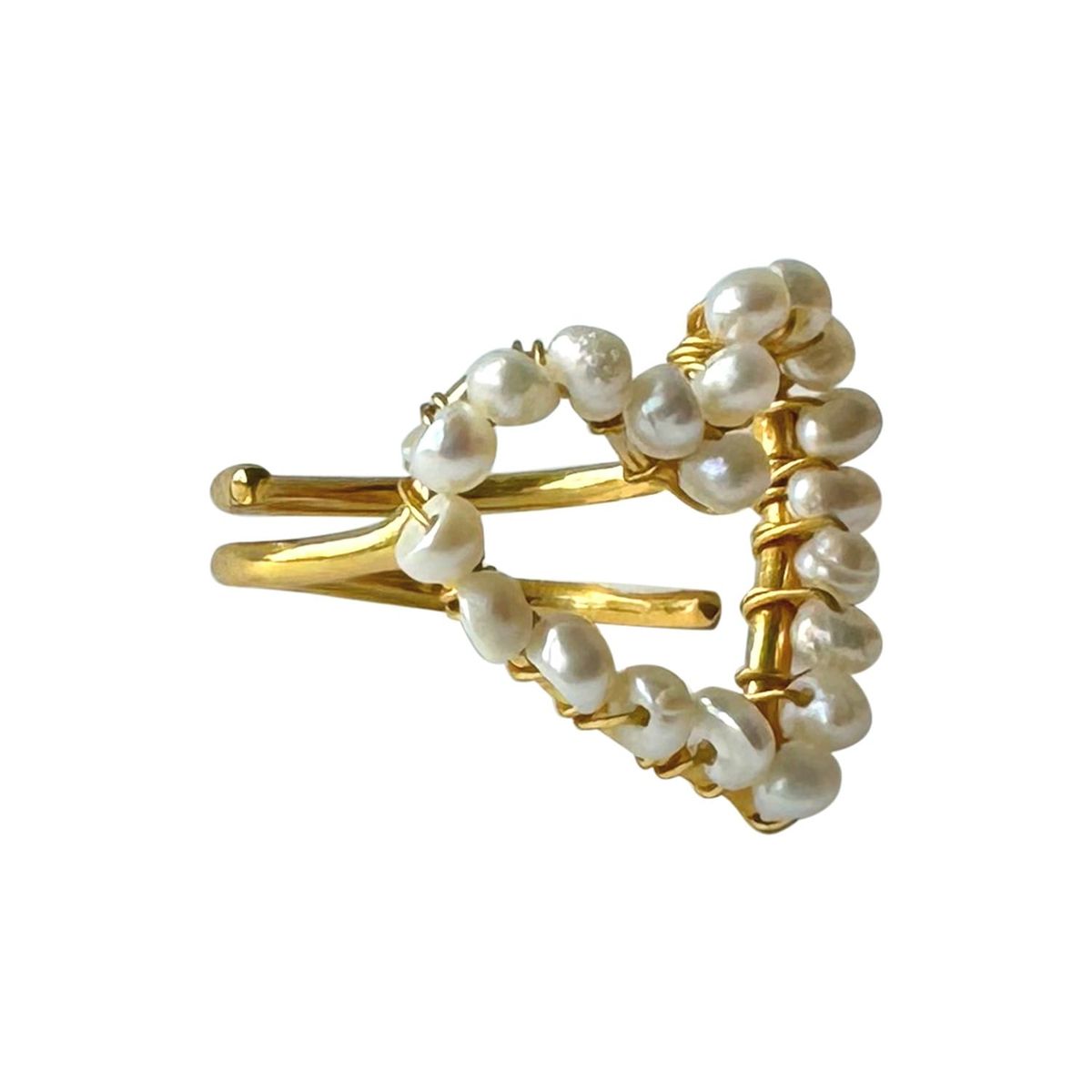 Gull - Perle Hjertering