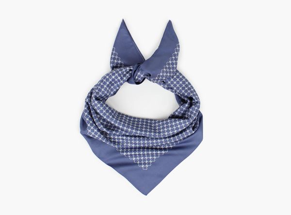 Hovedbilde Blå - Satengskjerf 90 x 90 cm