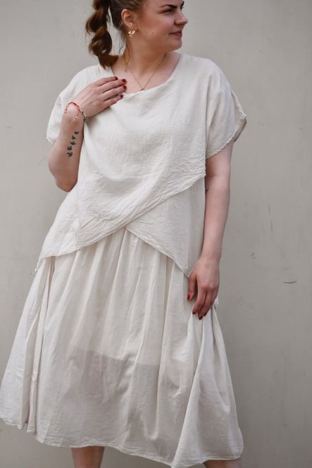 Hovedbilde Beige - Simone Bomulls Kjole
