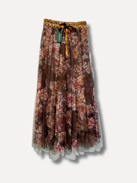 Hovedbilde Brun - Flower Tyllskjørt