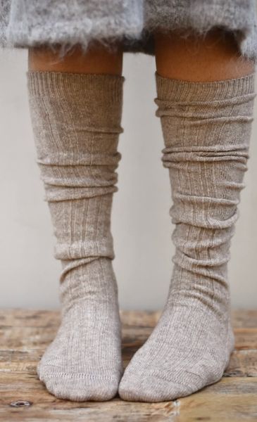 Hovedbilde Taupe - 2 pk Knestrømper