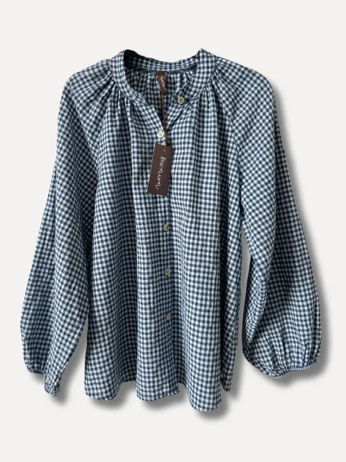 Hovedbilde Blå - Checki Bomulls Bluse