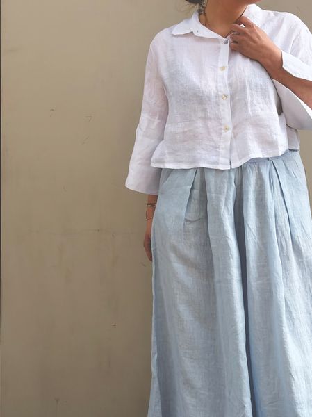 Hovedbilde Hvit - London Kort Linskjorte