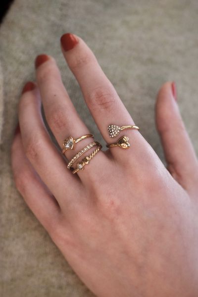 Hovedbilde Gullfarget - Hjerte Ring