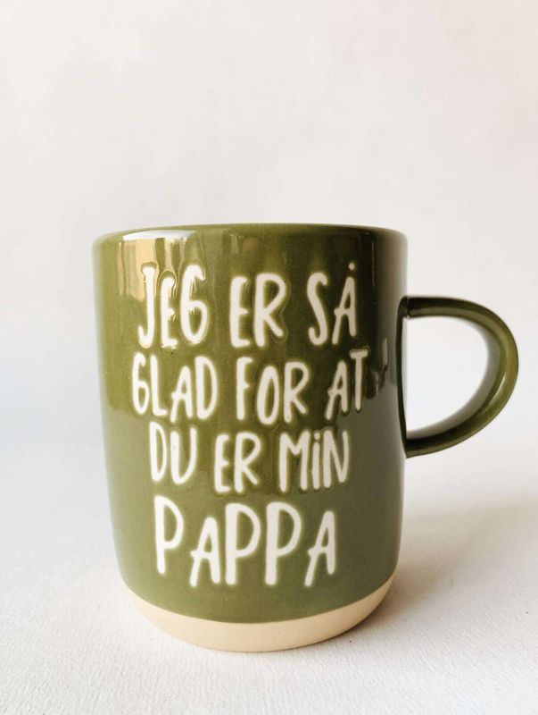«Jeg er så glad for at du er min pappa» Krus