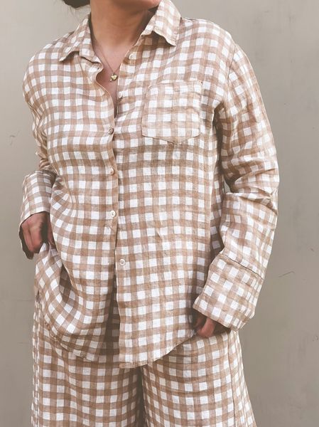 Hovedbilde Beige/Hvit - Fray linskjorte