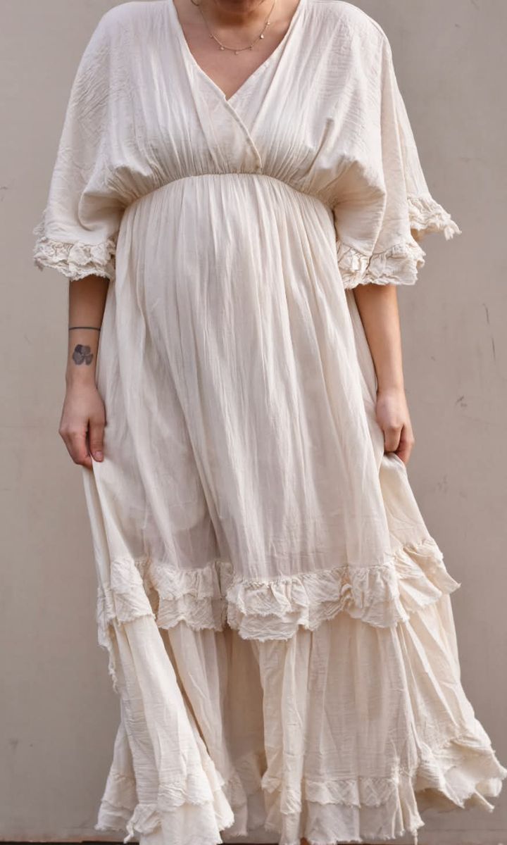 Kremhvit - Donna Kjole