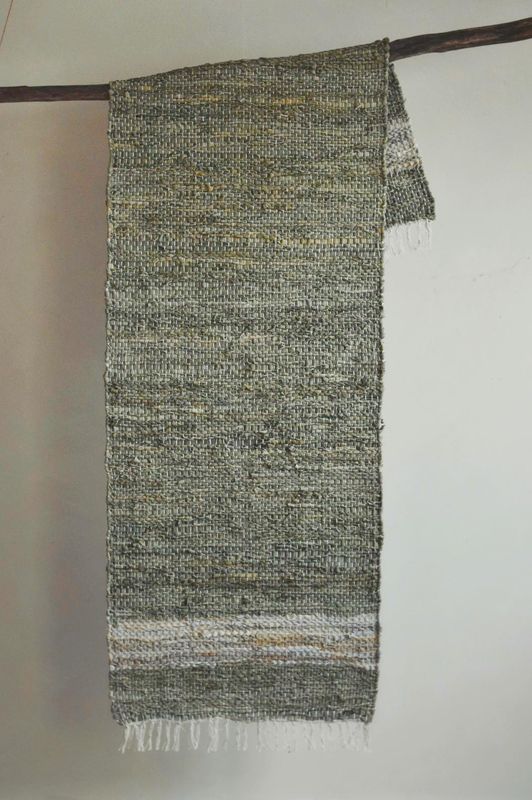 Grønn/Creme- Skinn Rye 60x200 cm