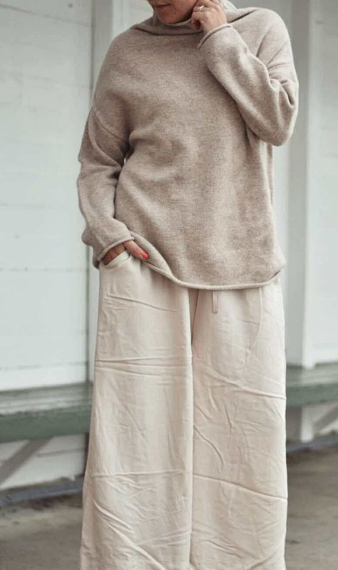 Beige - Kashmir Genser 