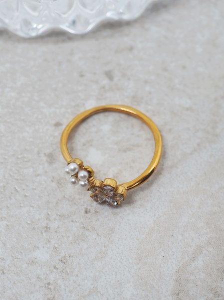 Hovedbilde Gullfarget - Blomster Ring