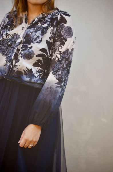 Hovedbilde Marineblå - Sky Viskosebluse