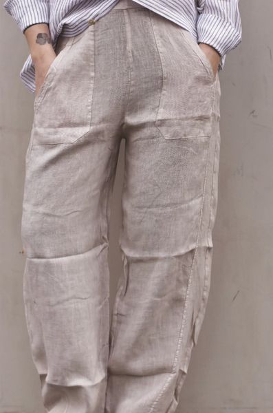 Hovedbilde Beige - Box Mood Linbukse