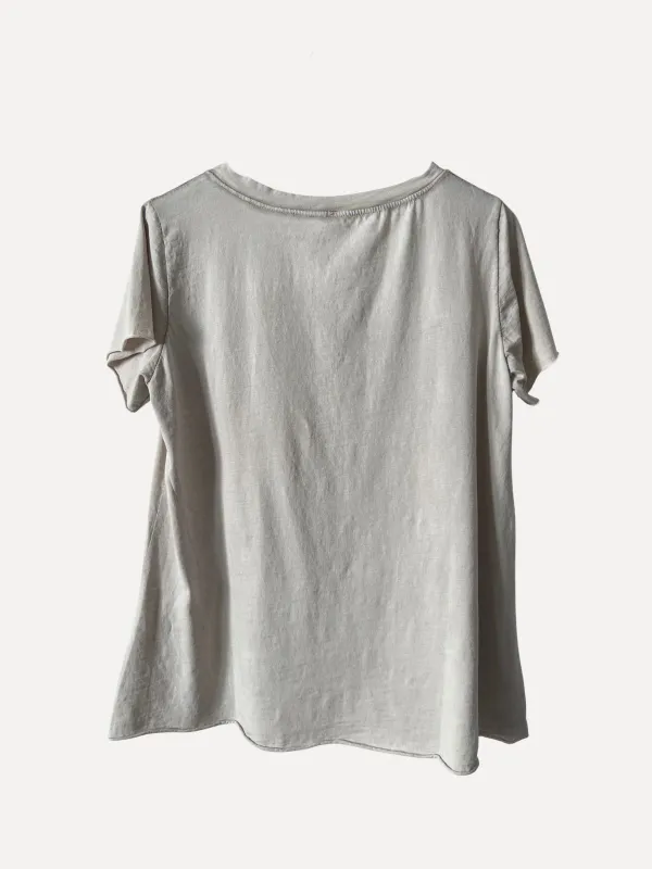 Beige - Classic V T-skjorte