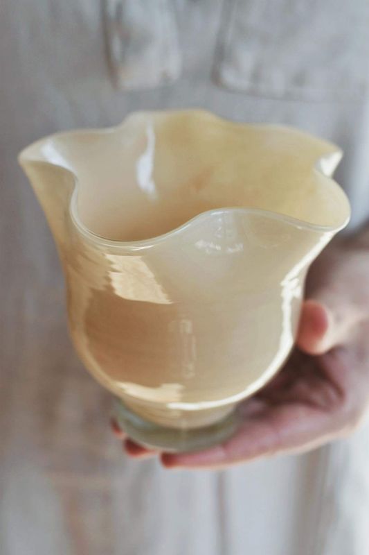 Krem - Bølget S Vase