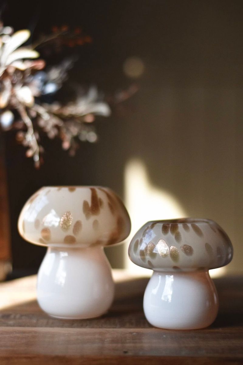 Krem - Sopp Stor Lysholder