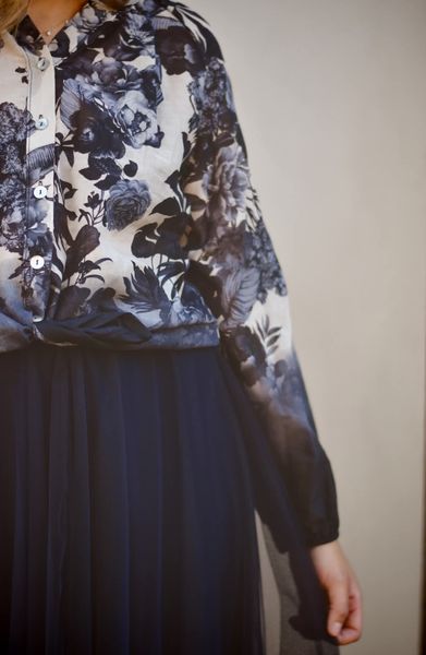 Hovedbilde Marineblå - Sky Viskosebluse