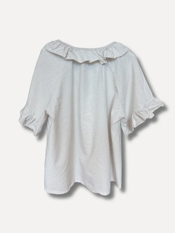 Beige - Ruth Bomulls Bluse