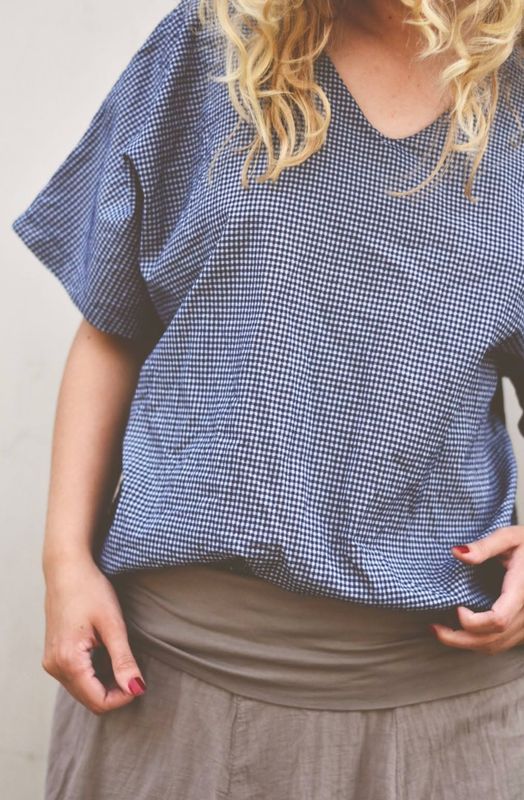 Marine - Pepper Bomulls Bluse