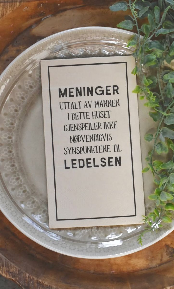 Mannen  - Buffet Serviett