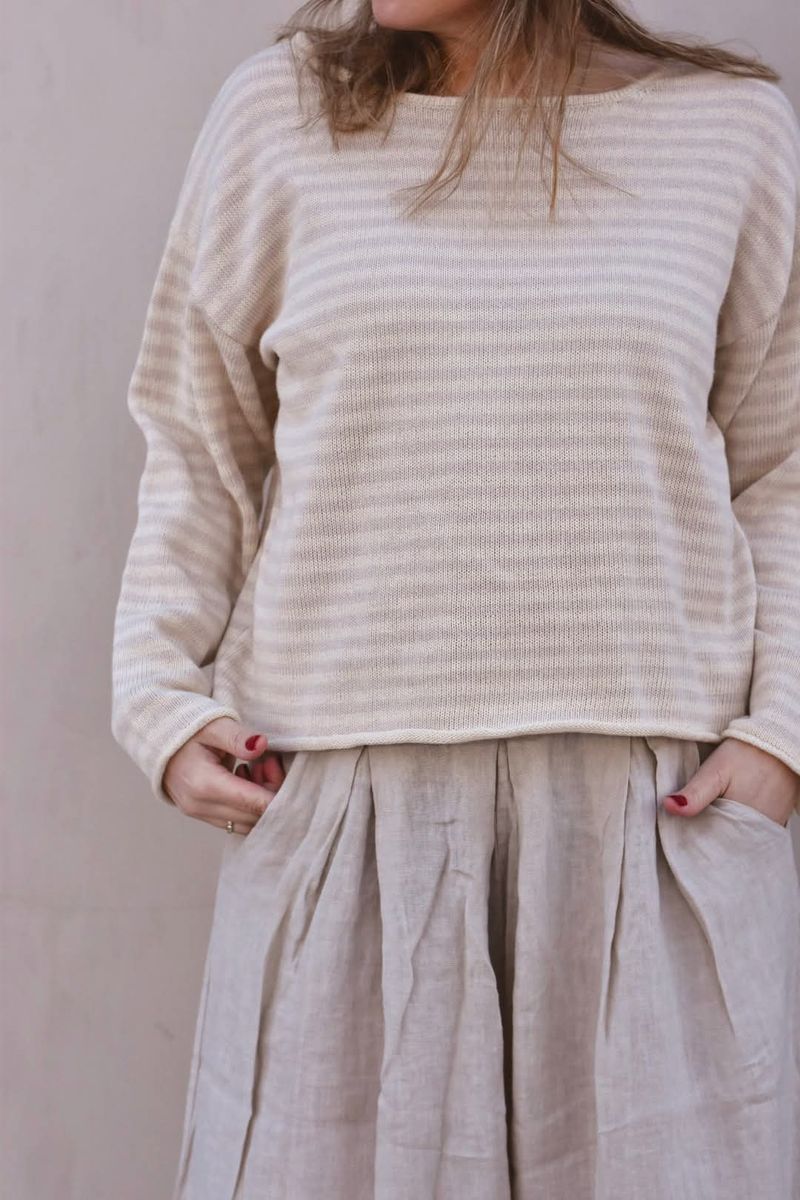 Beige/kremhvit - Marielle Lin Genser