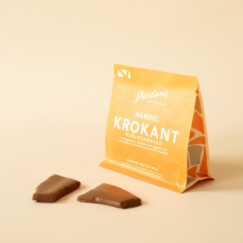Mandelkrokant med melkesjokolade – 70 g