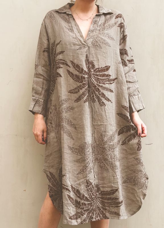 Taupe - Palm Kjole