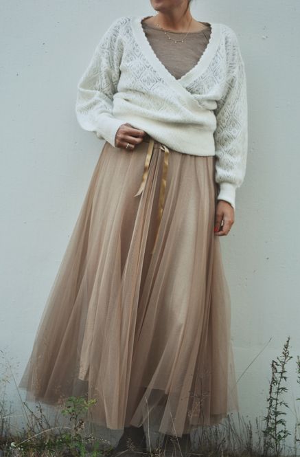 Hovedbilde Mørk beige - Tulle Tyllskjørt